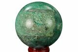 Polished Malachite Sphere - Bagdad Mine, Arizona #167659-1